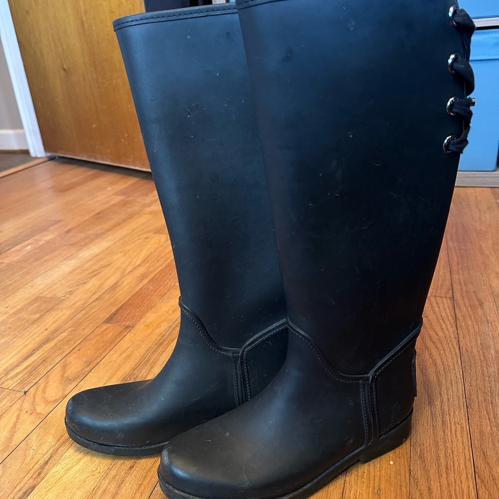 Women’s Coach brand rain boots, size 8. - Picture 3 of 4